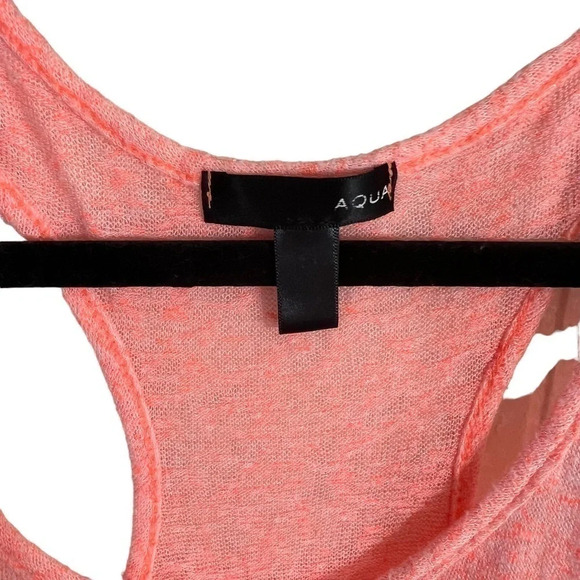 Aqua Orange Pink Tank Top Knit Blouse Racerback Sleeveless Lightweight Thin - Picture 5 of 5